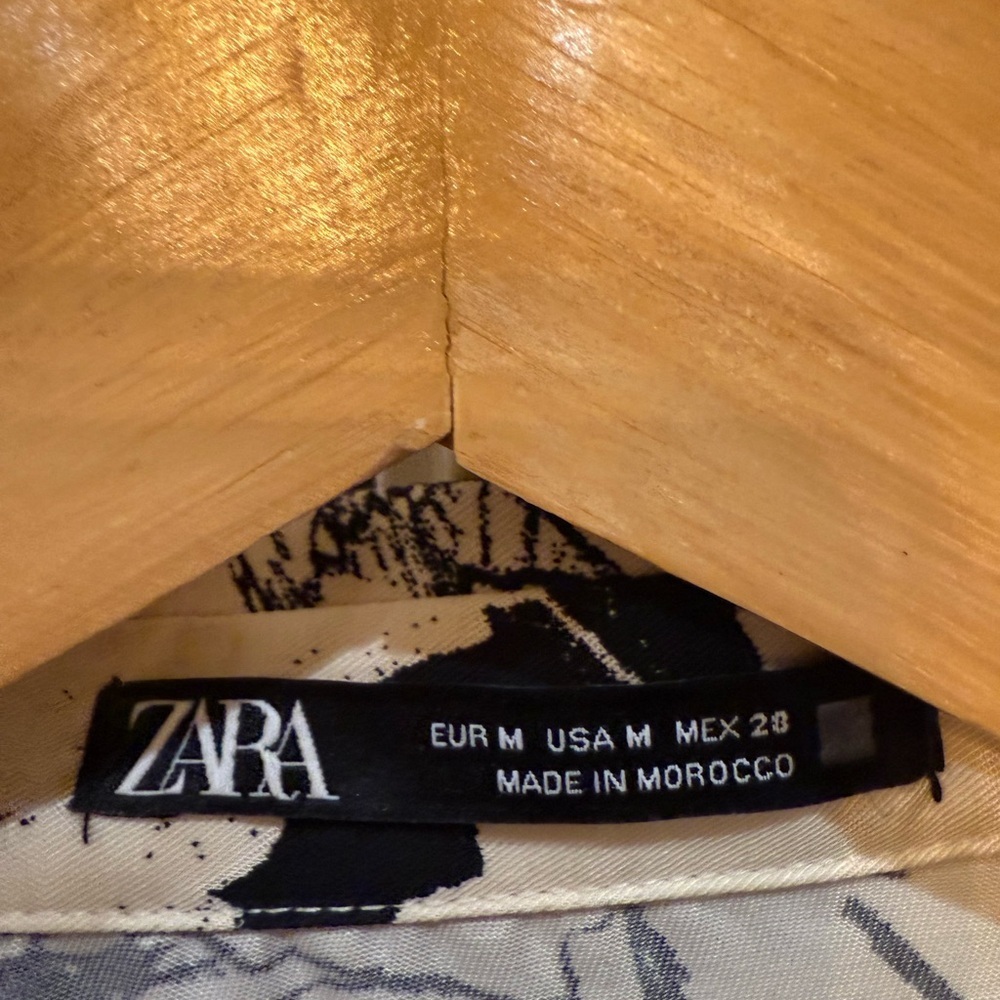 Zara Black and Cream Dress NWOT Size M - Picture 4 of 10